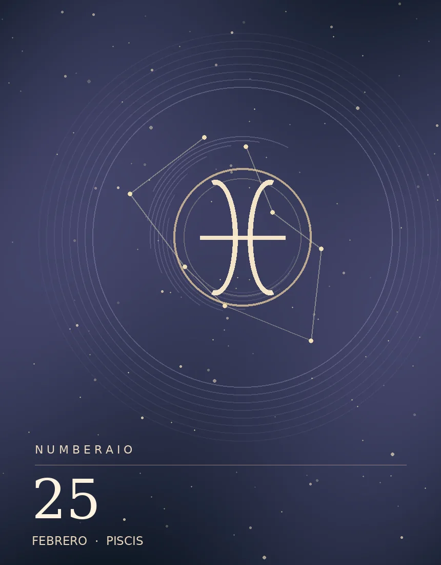 Pisces editorial illustration for the February 25 birthday