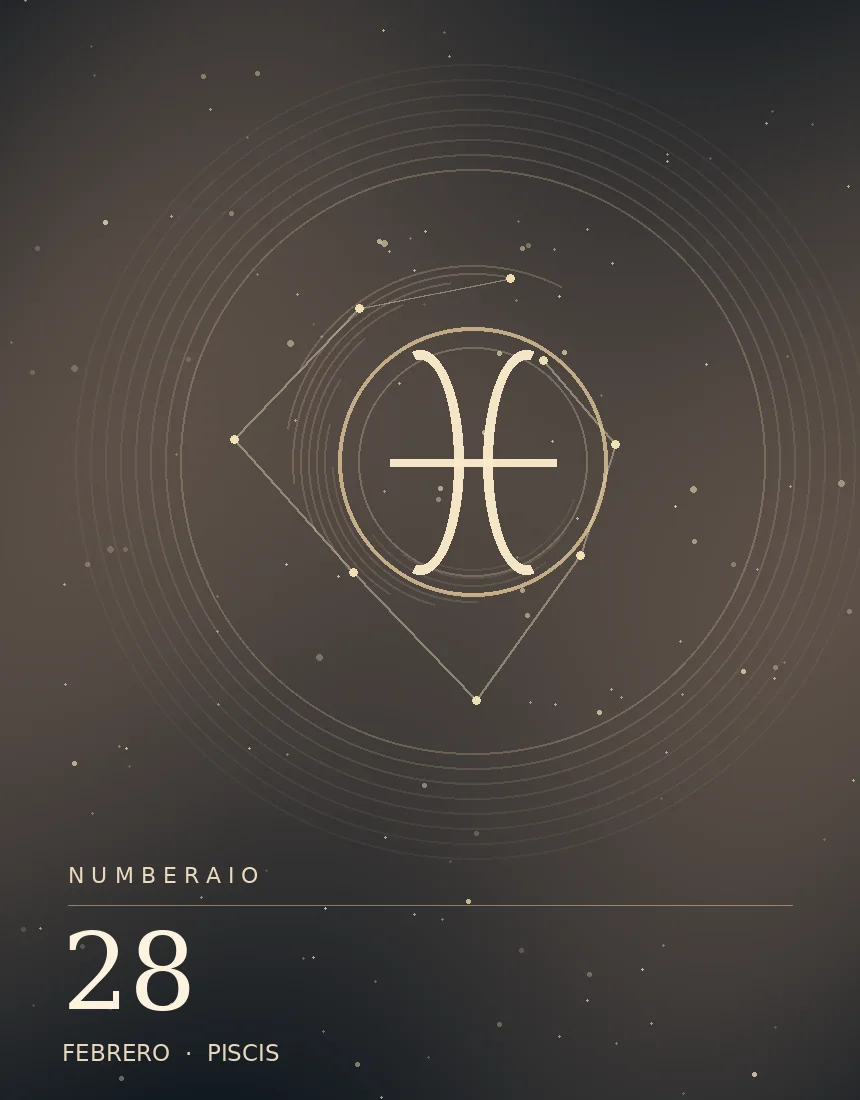 Pisces editorial illustration for the February 28 birthday