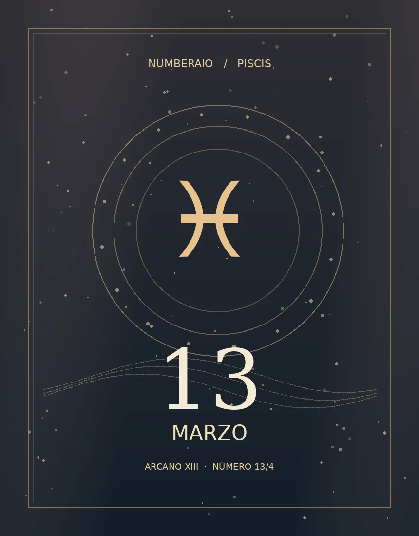 Pisces editorial illustration for the March 13 birthday