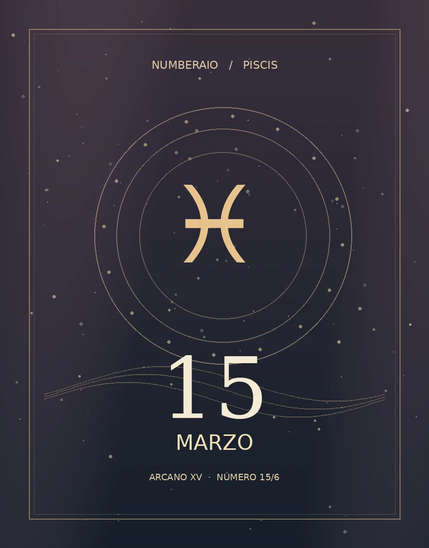 Pisces editorial illustration for the March 15 birthday